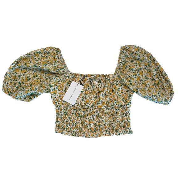 Faithful The Brand Yellow and Green Womens Crop Top in Size 4 NWT MSRP $140 - Picture 3 of 6